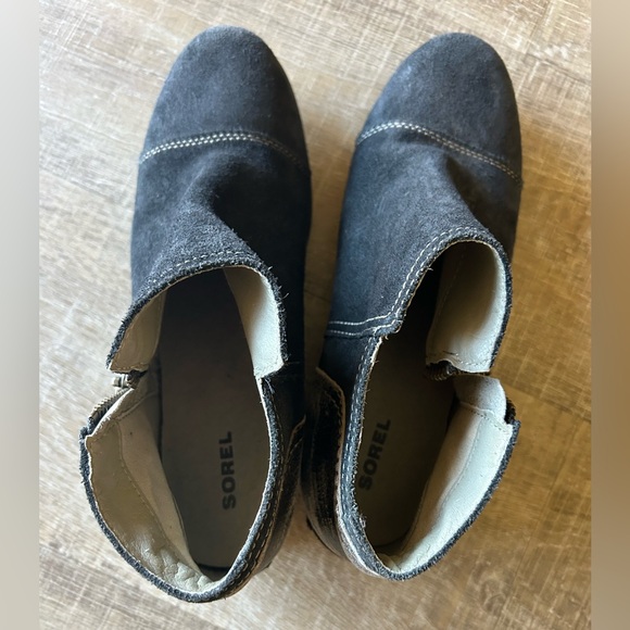 Sorel Black Major Low Boots Women's Size 8 NL2161-010 Bootie Distressed Leather - Picture 5 of 13